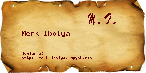 Merk Ibolya névjegykártya